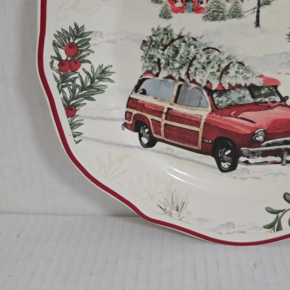 Set of 4 Better Homes and Garden Festive Holiday Plates - Picture 7 of 16